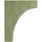 Ekena Millwork 5 1/4"W x 8"D x 10"H Clarksville Wood Vintage Decor Bracket, Restoration Green BKTWD05X08X10CVGR - alternate 3